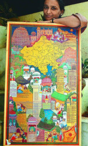(Rajasthan Map designing with Dastkari Haat Samiti) About Snehgangal